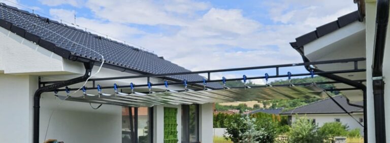 PVC opláštenie altánku alebo terasy – realizácia LuxPlachty