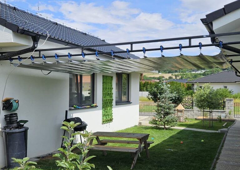 PVC opláštenie altánku alebo terasy – realizácia LuxPlachty